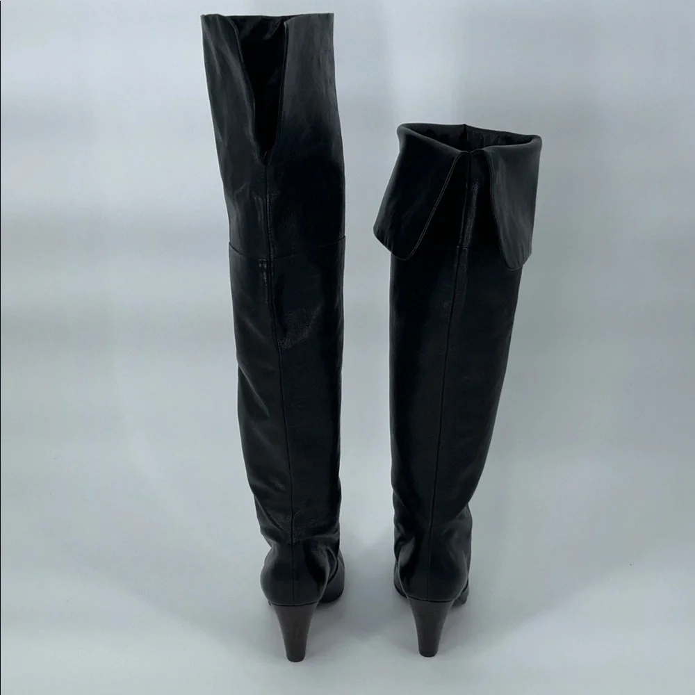 ASH Black Leather Knee-High Heeled Boots Women’s EU 39 / US 8–8.5